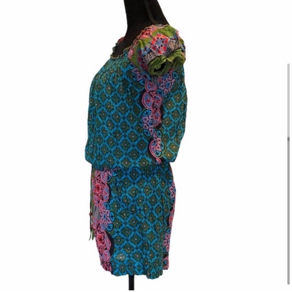 Charlotte Web NWT 100% cotton cap shortsleeve abstract print size medium/large - Picture 3 of 12